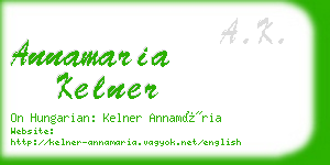 annamaria kelner business card